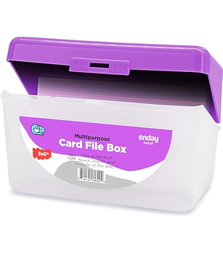 Amazon.com: Oxford 01351 Plastic Index Card Flip Top File